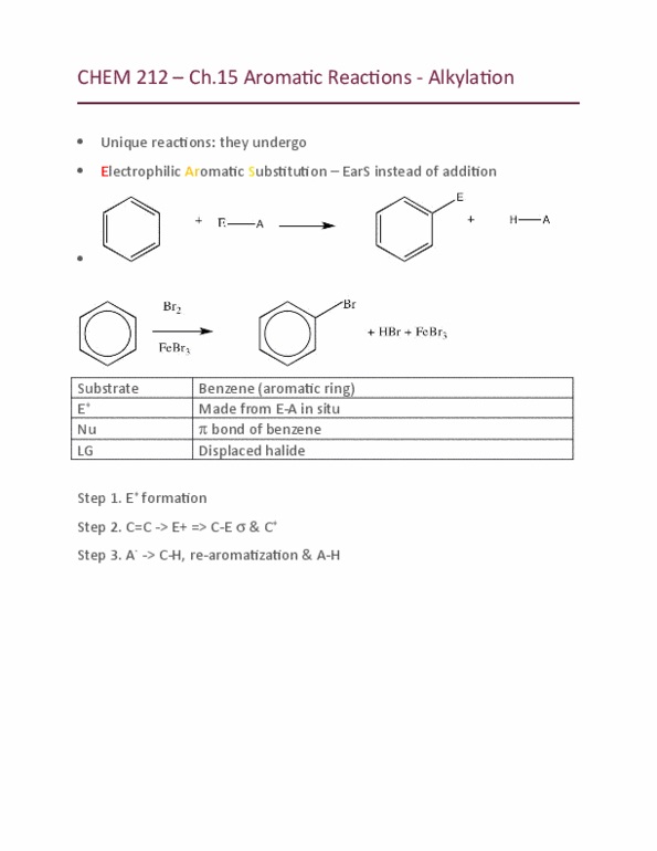 CHEM 212 Lecture Notes - Lecture 15: Alkylation, Reaction Coordinate, Carbocation thumbnail