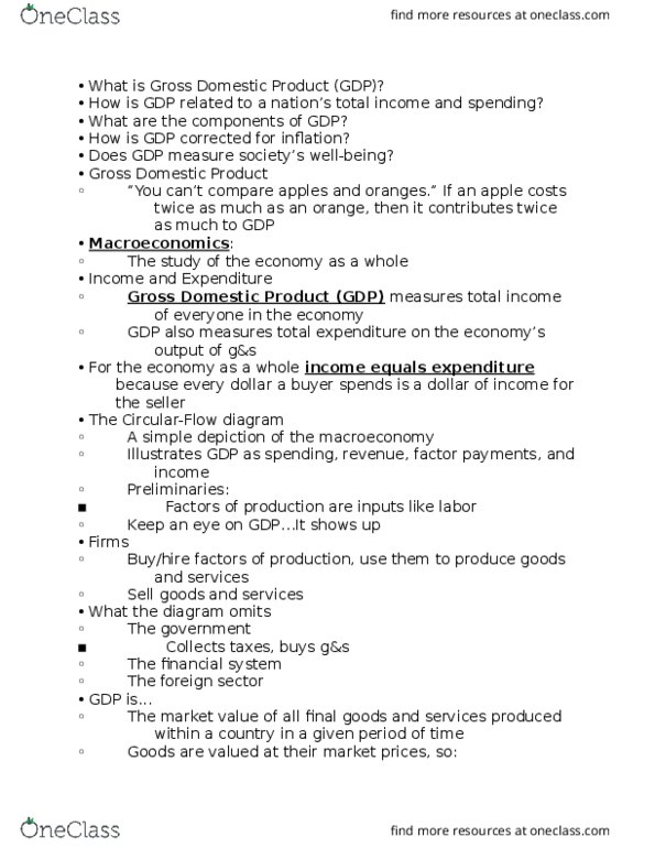 ECON 2 Lecture Notes - Lecture 3: Counting Cars, Accounting, Gdp Deflator thumbnail