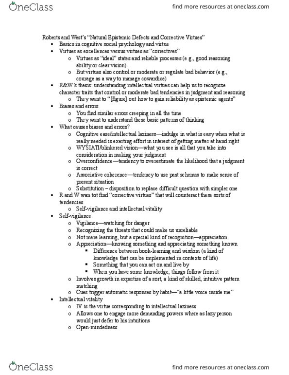 PHIL 4303 Lecture Notes - Lecture 4: Pattern Matching, Akrasia thumbnail