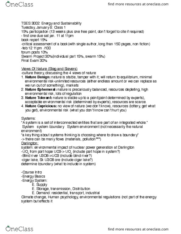 TSES 3002 Lecture Notes - Lecture 1: Cigar Lake Mine, Wind Turbine, World Population thumbnail