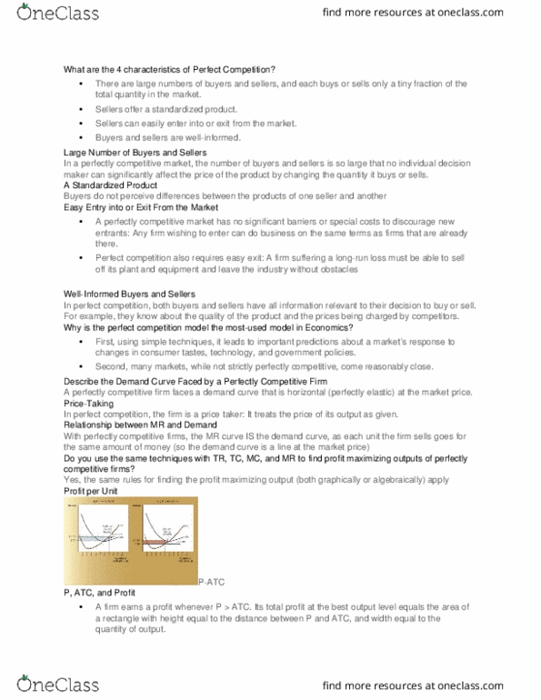 ECON-UA 2 Chapter Notes - Chapter 9: Demand Curve, Market Power, Perfect Competition thumbnail