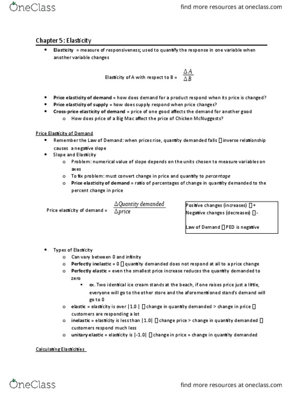 ECON 102 Chapter Notes - Chapter 5: Cheeseburger, Demand Curve thumbnail