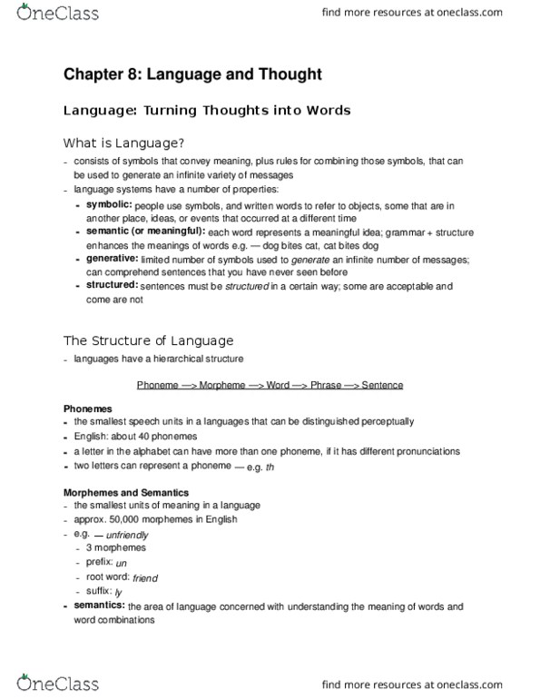 PS102 Lecture Notes - Lecture 5: American Sign Language, Metalinguistic Awareness, Kanzi thumbnail