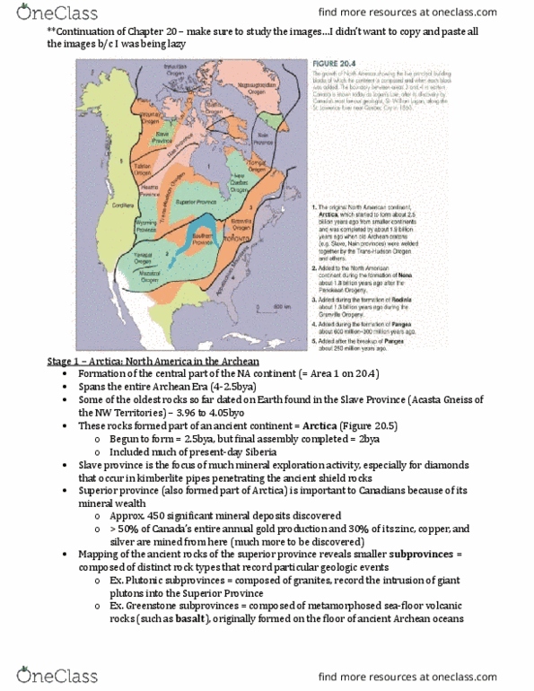 PSYB51H3 Lecture Notes - Lecture 3: Wrangellia Terrane, Grenville Orogeny, Taconic Orogeny thumbnail