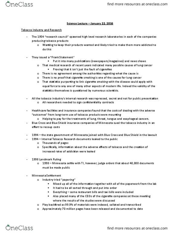 SCIE 1P51 Lecture Notes - Lecture 5: Polycyclic Aromatic Hydrocarbon, Sewer Gas, Butane thumbnail