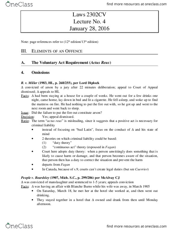 LAWS 2302 Lecture Notes - Lecture 4: Wwe Network, Laudanum, Gloucestershire Regiment thumbnail