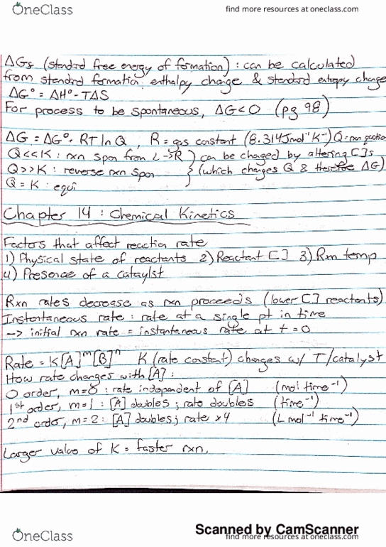 CHEM 102 Lecture 7: CHEM102 Lecture 7: Chapter 14: Chemical Kinetics thumbnail