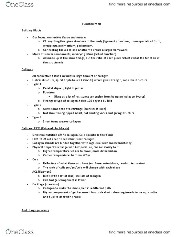 KINESIOL 3K03 Lecture Notes - Lecture 7: Joint Effusion, Synovial Fluid, Hard Tissue thumbnail