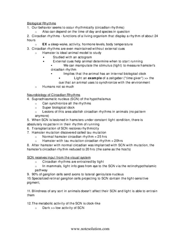 PSY290H1 Lecture 9: Lecture 9 - Behavior Rhythms & Sleep and Emotions thumbnail