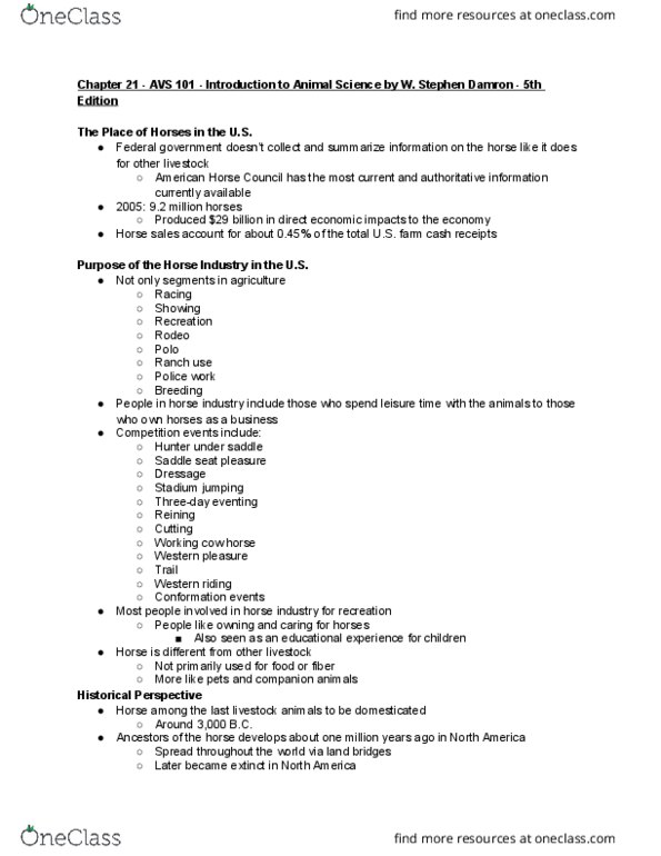 AVS 101 Chapter Notes - Chapter 21: American Horse Council, Working Cow Horse, Champagne Gene thumbnail