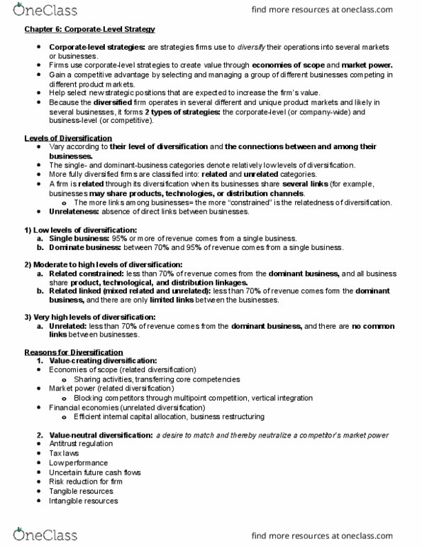 CMN 4105 Lecture Notes - Lecture 6: Vertical Integration, Market Power, Capital Market thumbnail