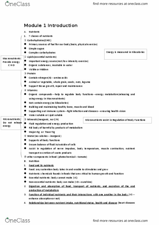 NTR 108 Lecture Notes - Lecture 1: Action Potential, Fluid Balance, Digestion thumbnail