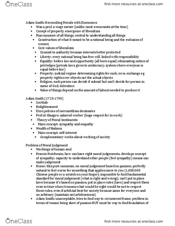 PAPM 1000 Lecture Notes - Lecture 3: Scottish Enlightenment, Capital Accumulation, Market Price thumbnail