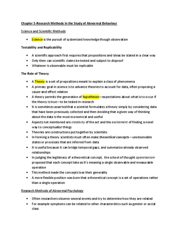 PSYB32H3 Chapter Notes - Chapter 5: Statistical Significance, Conduct Disorder, Mental Disorder thumbnail