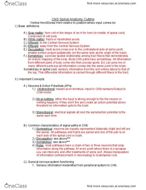 NURS 220 Lecture Notes - Lecture 19: Dura Mater, Pia Mater, Dorsal Root Ganglion thumbnail