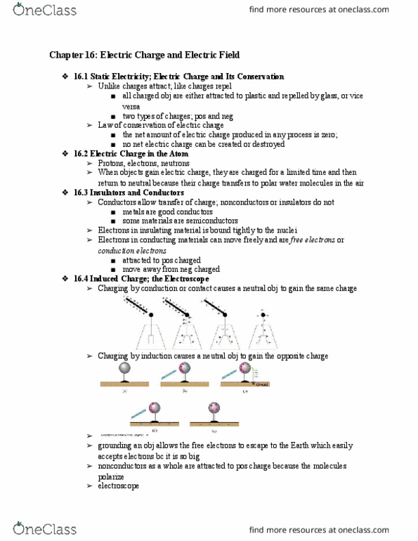 PHYS 102 Chapter Notes - Chapter 16, 17, 19: Field Line, Electric Potential Energy, Electric Potential thumbnail