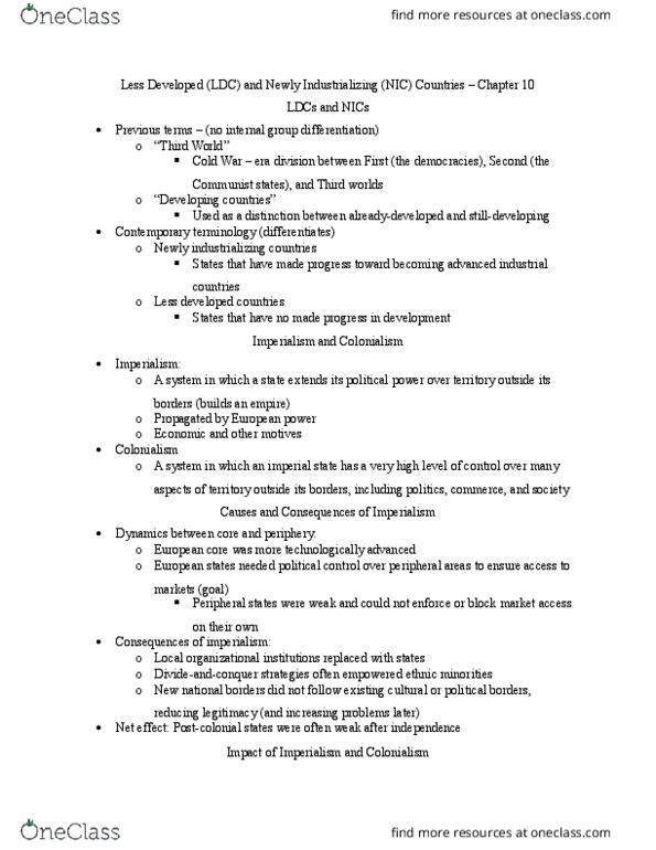 CPO 2001 Lecture Notes - Lecture 18: Structural Adjustment thumbnail