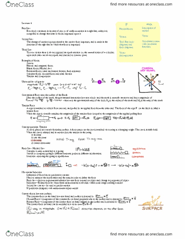 8.01 Lecture Notes - Lecture 1: Friction, Mass, Free Body thumbnail