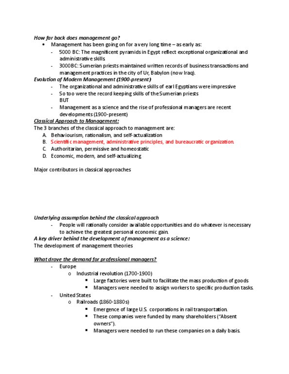 GMS 200 Lecture Notes - Lecture 5: Mary Parker Follett, Henri Fayol, Scientific Management thumbnail