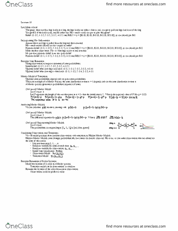 6.01 Lecture Notes - Lecture 1: Markov Model thumbnail