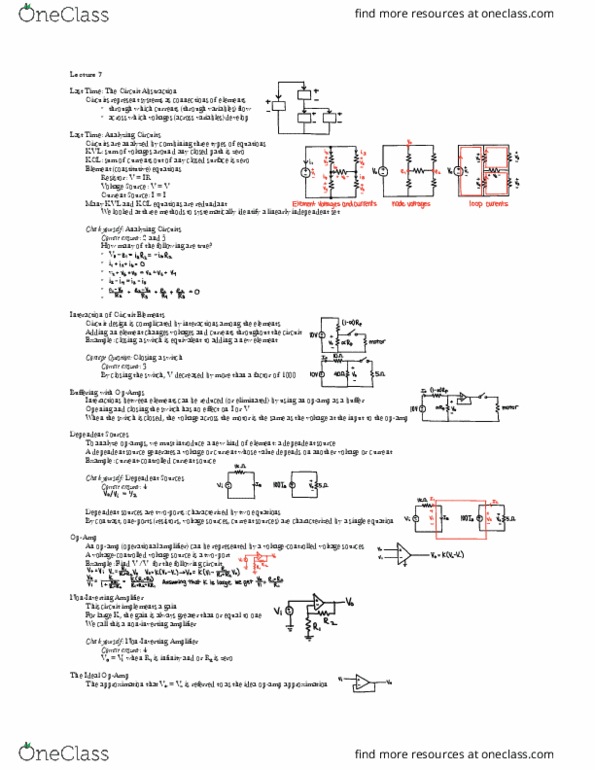 6.01 Lecture Notes - Lecture 1: Dependent Source, Operational Amplifier, Current Source thumbnail