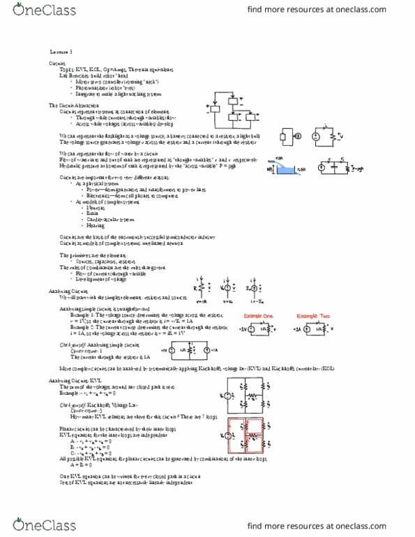 6.01 Lecture Notes - Lecture 1: Kirchhoff'S Circuit Laws, Voltage Source, Photodiode thumbnail