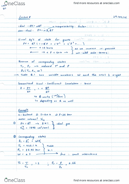 CHEE 311 Lecture Notes - Lecture 5: Ween, Fugacity thumbnail