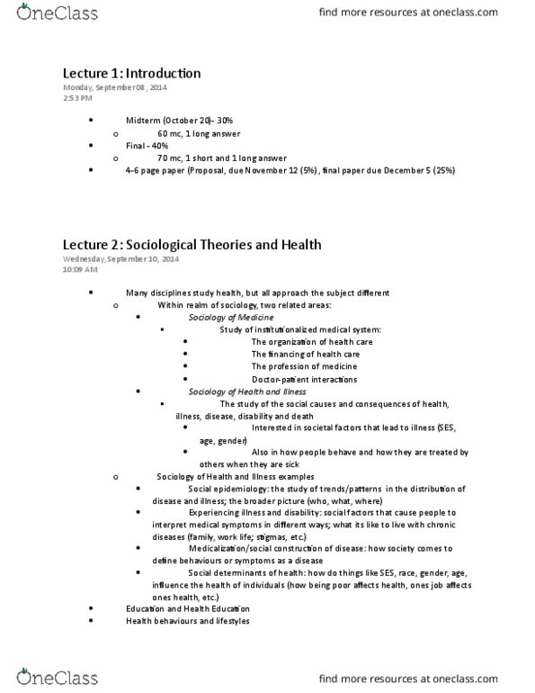 Sociology 2246A/B Lecture Notes - Lecture 22: 2009 Flu Pandemic, Periphery Countries, Infant Mortality thumbnail