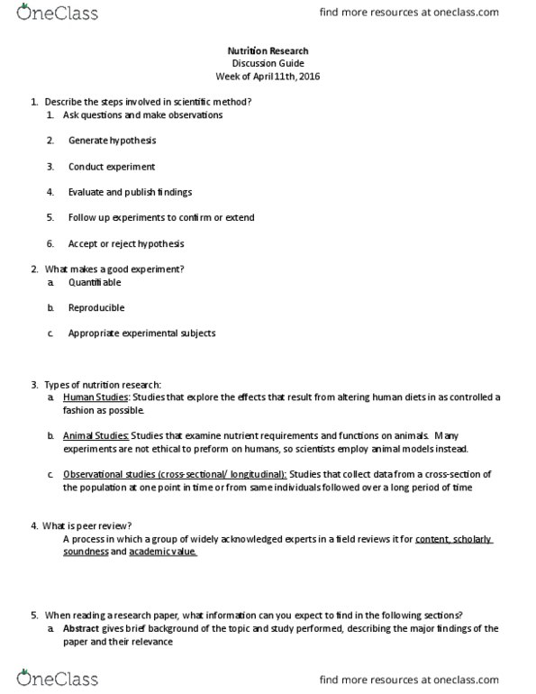 NUSCTX 10 Lecture Notes - Lecture 19: Scientific Method, Ad Libitum, Lean Body Mass thumbnail