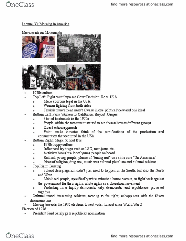 HIST 221 Lecture Notes - Lecture 30: Keynesian Economics, Urban Decay, Feminist Movement thumbnail