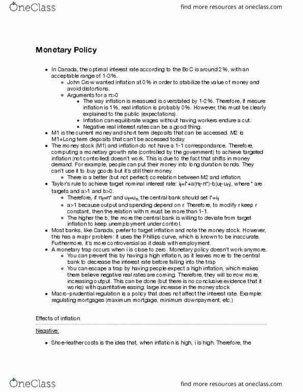 ECO 2143 Lecture Notes - Lecture 12: Macroprudential Regulation, Nominal Interest Rate, Real Interest Rate thumbnail