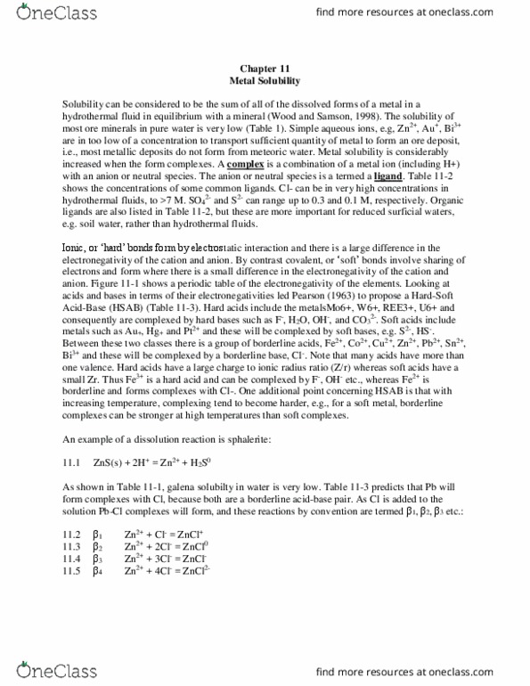 Earth Sciences 4432A/B Lecture Notes - Lecture 11: Hsab Theory, Meteoric Water, Ionic Radius thumbnail