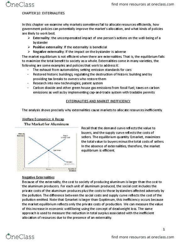 ECON 1B03 Chapter Notes - Chapter 10: Deadweight Loss, Economic Surplus, Demand Curve thumbnail