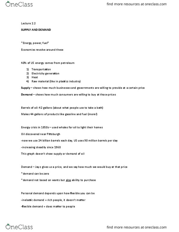 CAS EC 102 Lecture Notes - Lecture 5: Plastics Industry, Energy Crisis, Electricity Generation thumbnail