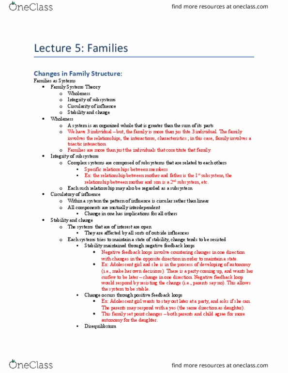 PSY310H5 Lecture Notes - Lecture 5: Family Process, Nuclear Family, Stepfamily thumbnail