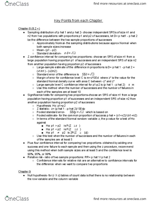 STAT 2120 Chapter all: Stat Exam Preps thumbnail