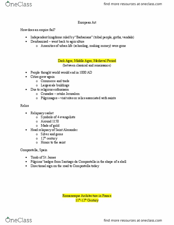 ARTH 101 Lecture Notes - Lecture 9: Engaged Column, Aisle, Making Money thumbnail