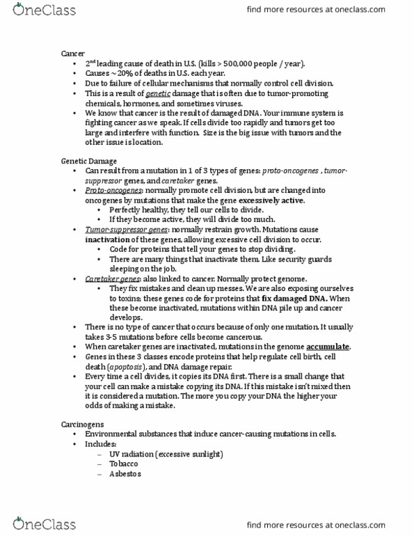 BIOL 2160 Lecture Notes - Lecture 12: Endometrium, Microfilament, Cytostasis thumbnail