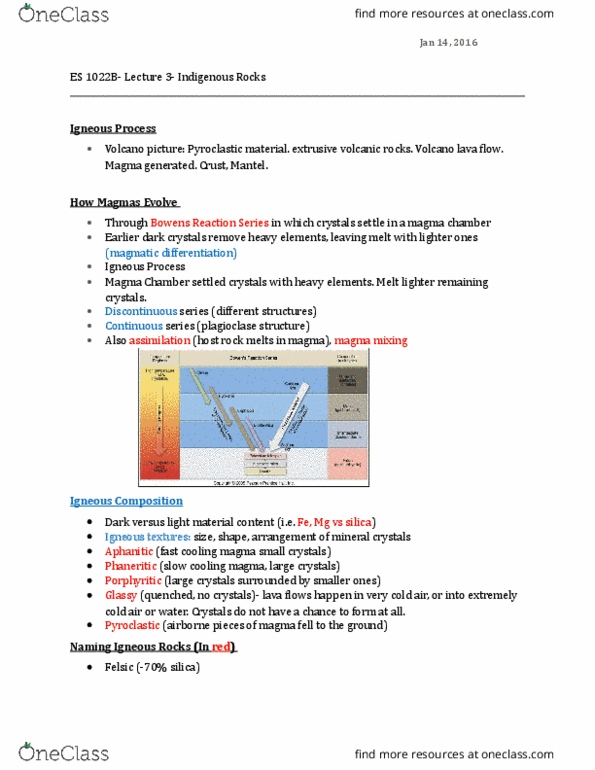 Earth Sciences 1022A/B Lecture Notes - Lecture 3: Oceanic Crust, Subduction, Porphyritic thumbnail