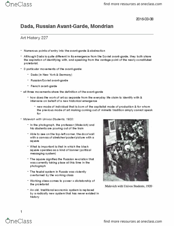 ARTH 227 Lecture Notes - Lecture 7: Proletarianization, Totalitarianism, The Saturday Evening Post thumbnail