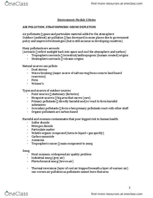 ENV100Y5 Lecture Notes - Lecture 5: Peak Oil, Surface Mining, Water Vapor thumbnail