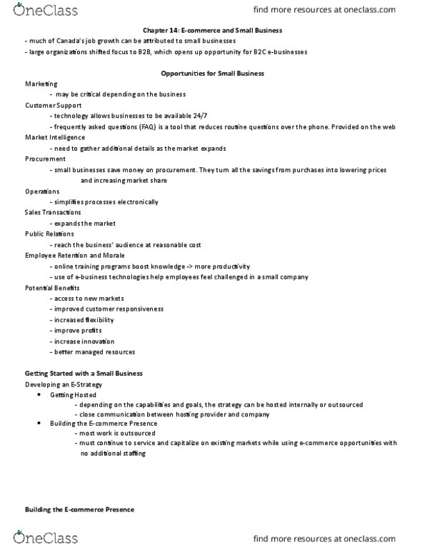 ITM 350 Lecture Notes - Lecture 14: Search Engine Optimization, Web Design, E-Procurement thumbnail