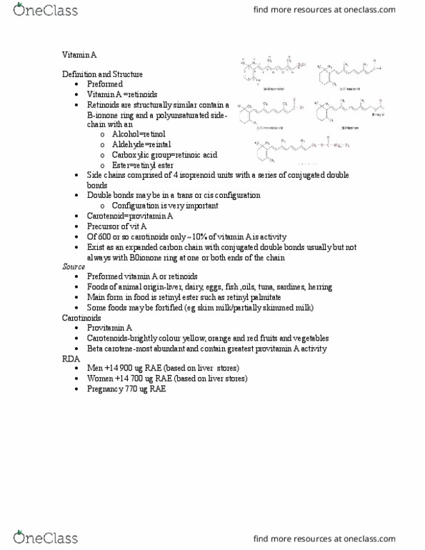 NFS382H1 Lecture Notes - Lecture 9: Lipid Bilayer, Conversion Of Units, Cryptoxanthin thumbnail