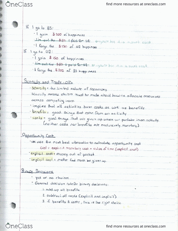 ECON 103 Lecture Notes - Lecture 2: Impi, Null Character, Opportunity Cost thumbnail