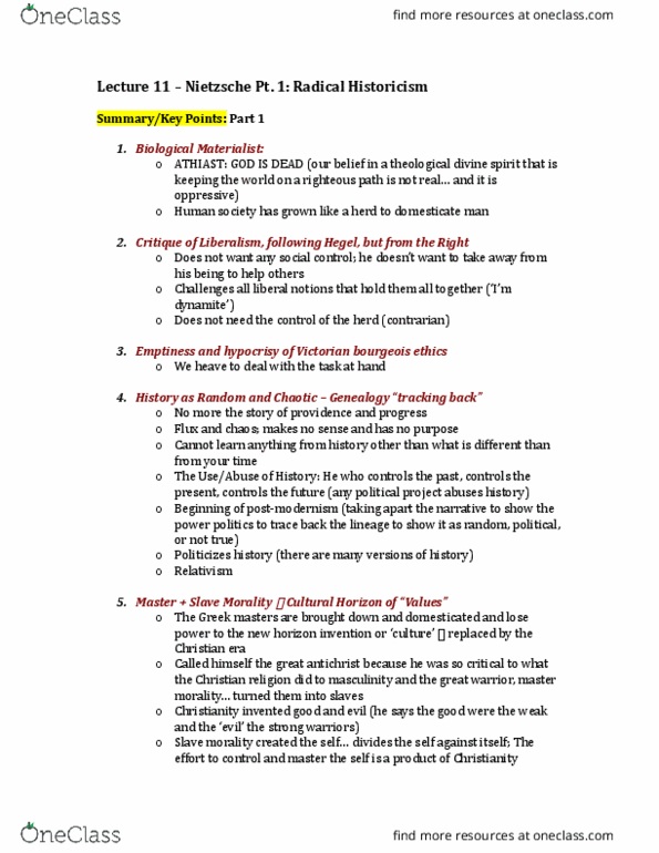 PSCI 2302 Lecture Notes - Lecture 11: Radical Empiricism, Social Forces, Materialism thumbnail