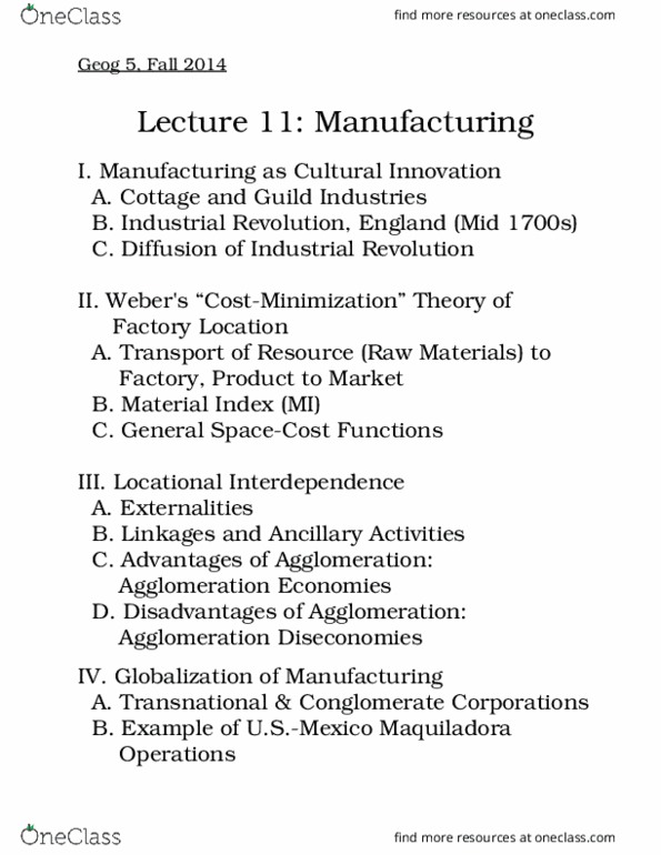 GEOG 5 Lecture Notes - Lecture 11: Externality, Maquiladora thumbnail
