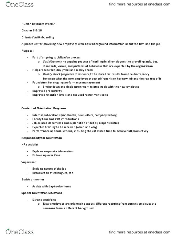 MHR 523 Lecture Notes - Lecture 7: Central Tendency, Rating Scale, Union Representative thumbnail