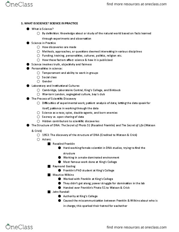 ASCI 1110 Lecture Notes - Lecture 4: Neurosurgery, Yalta Conference, Guanine thumbnail