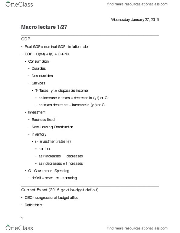 ECON 2020 Lecture Notes - Lecture 4: National Health Insurance thumbnail