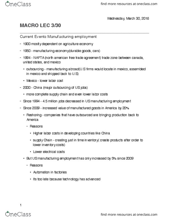 ECON 2020 Lecture Notes - Lecture 21: Investment Banking, Freddie Mac, North American Free Trade Agreement thumbnail